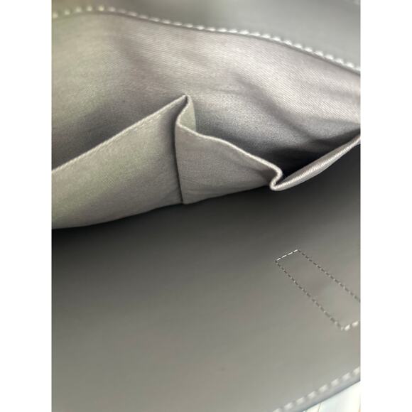 JOY & IMAN Tassel Real Leather Handbag Tote with Fabric Insert, Black New - Picture 5 of 6